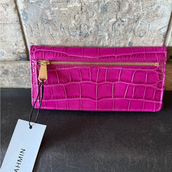 Brahmin Fuchsia Ady Croc-Embossed Wallet - Picture 2 of 4